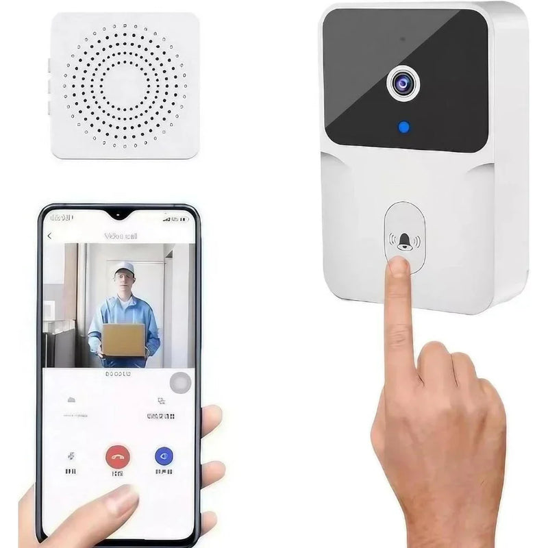 Campainha com Câmera Vídeo Porteiro Sem Fio Wi-Fi HD